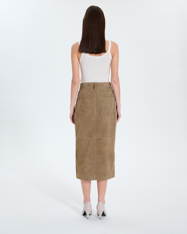 Jayne Skirt Khaki pencil skirt ZAPA