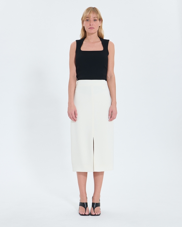Jali skirt Ecru pencil skirt ZAPA