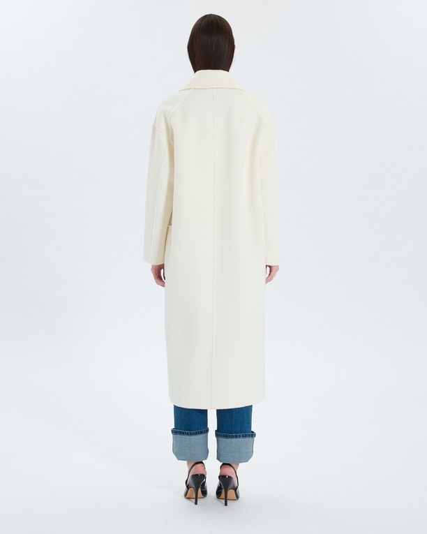 Miranda Coat Long ecru coat ZAPA