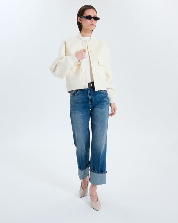 Maevan coat Short ecru double-faced coat ZAPA