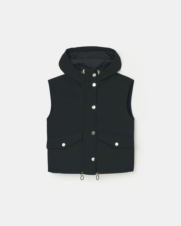 Maeli coat Black sleeveless coat ZAPA