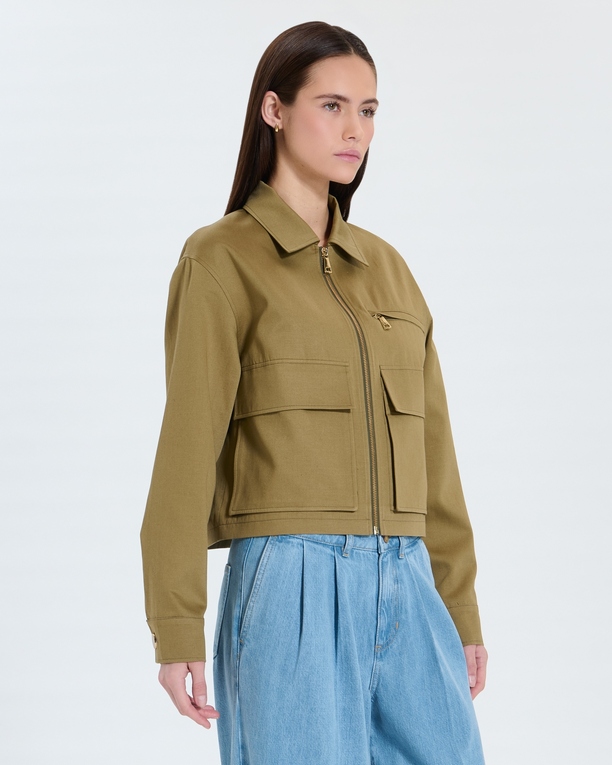 Maloa Jacket Short khaki coat ZAPA