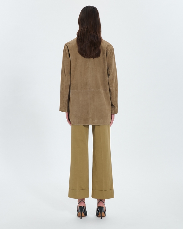 Manoa coat Mid-length khaki coat ZAPA