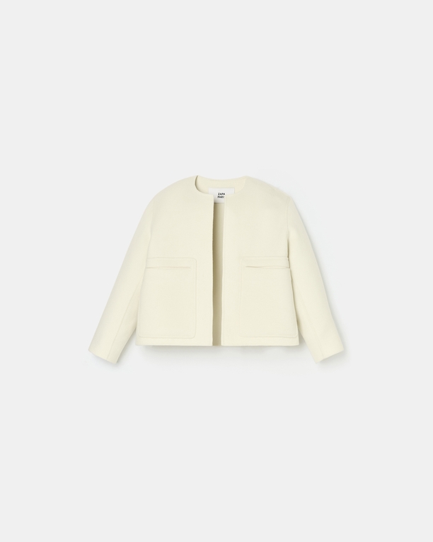 Maloe coat Short double-sided ecru coat ZAPA