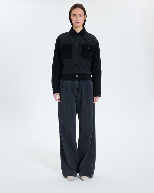 Malo coat Short black coat ZAPA