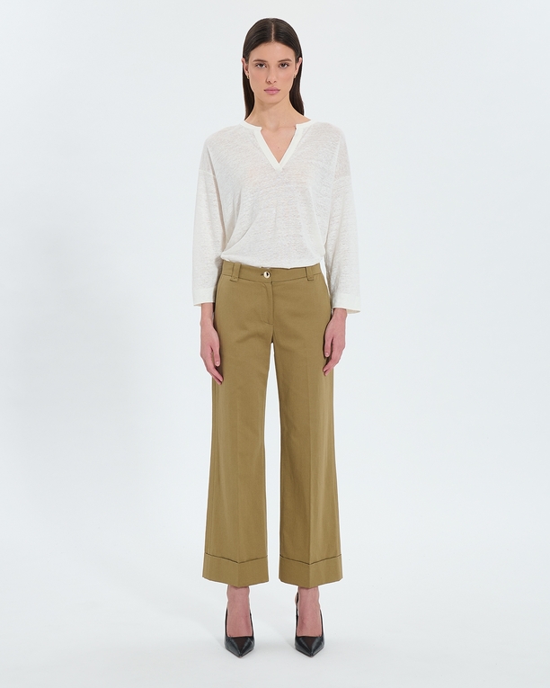 Parly pants Flowy khaki pants ZAPA