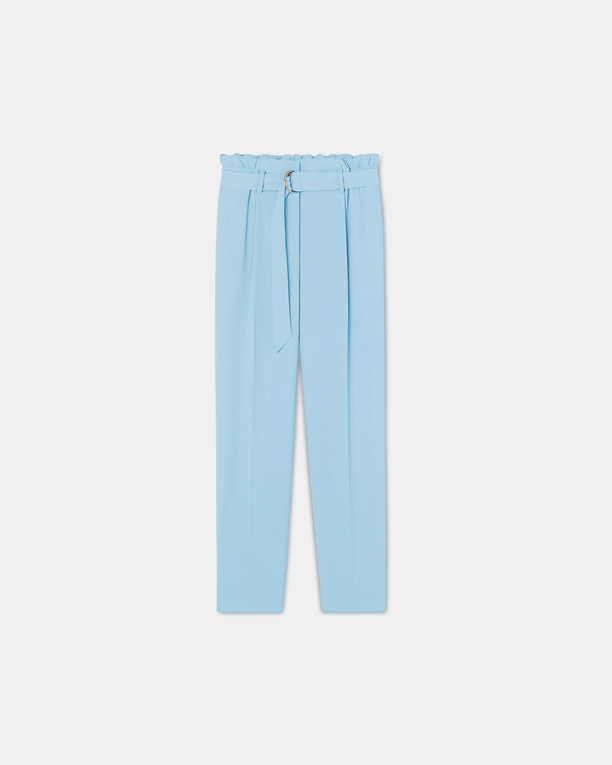 Patricia pants Blue crepe cigarette pants ZAPA