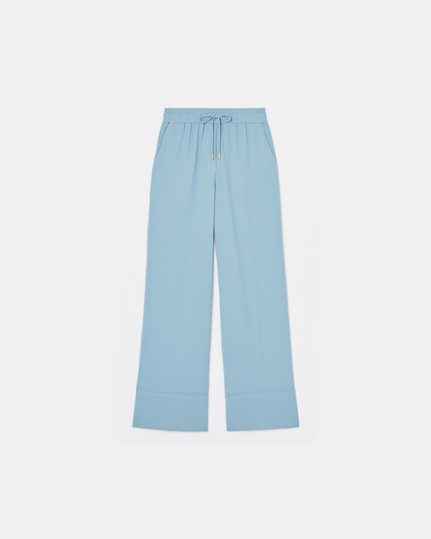 Poésie Pants Hydrangea blue flowing pants ZAPA