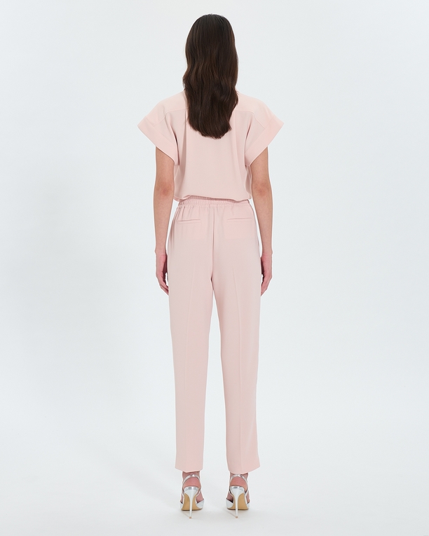 Piel pants Wide-leg pants in nude crepe ZAPA