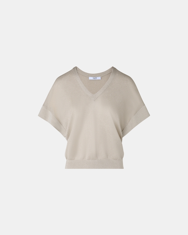 Pradel sweater Fine glittery champagne sweater ZAPA