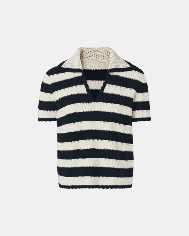 Nickle sweater Short-sleeved striped sweater ZAPA