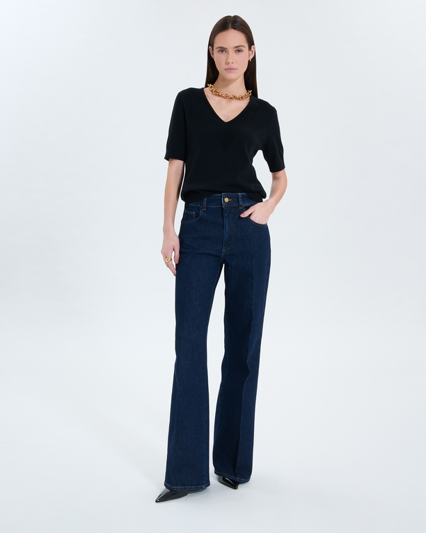 Narvi sweater Black short-sleeved sweater ZAPA