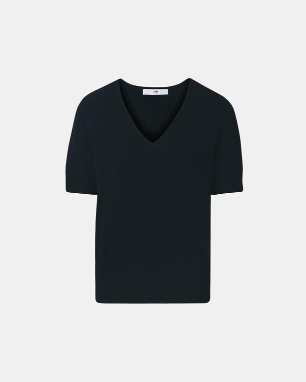 Narvi sweater Black short-sleeved sweater ZAPA
