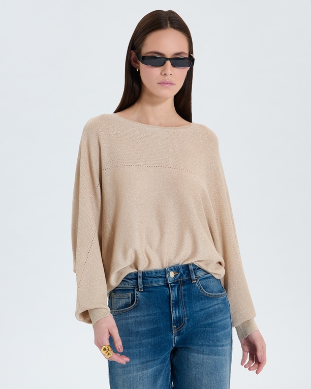 Namanda sweater Champagne boat neck sweater ZAPA