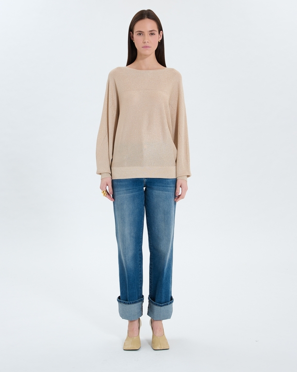 Namanda sweater Champagne boat neck sweater ZAPA