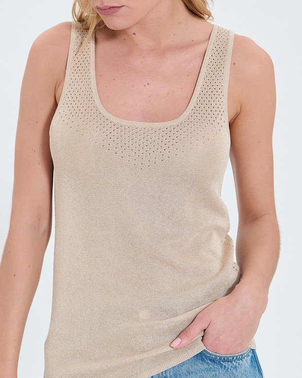 Nowels sweater Champagne sleeveless sweater ZAPA