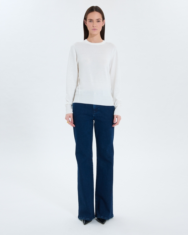 Puccino sweater Fine ecru V-neck sweater ZAPA