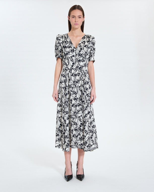 Rafinita dress Floral print flared maxi dress ZAPA