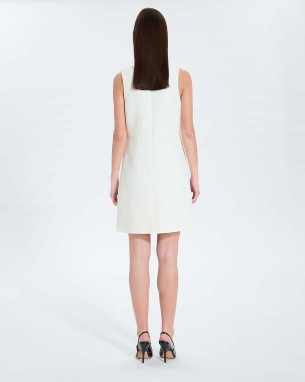 Raisin Dress Short ecru tweed dress ZAPA