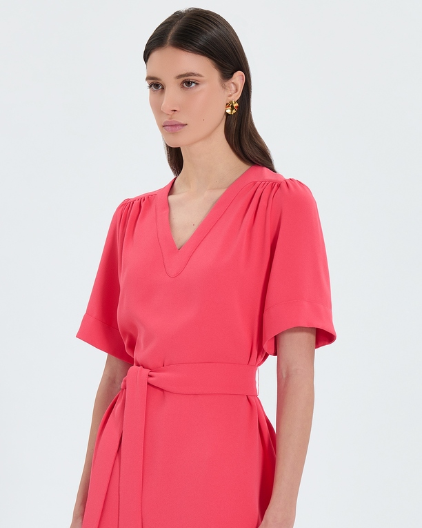 Retie dress Coral fitted straight dress ZAPA