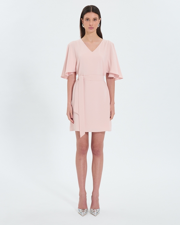 Rubilinda dress Short nude crepe dress ZAPA