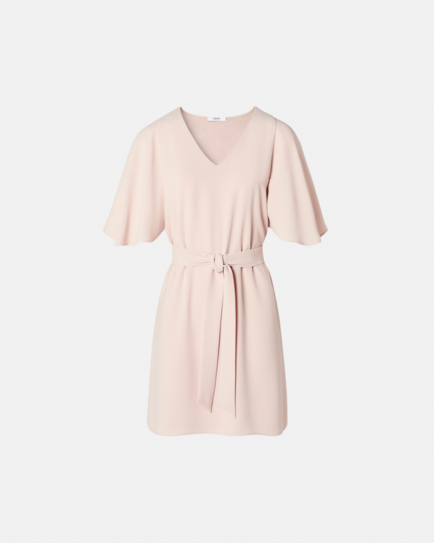 Rubilinda dress Short nude crepe dress ZAPA