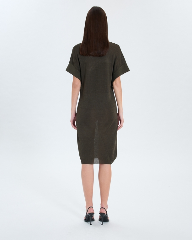 Rady Knit Dress Khaki fine knit dress ZAPA