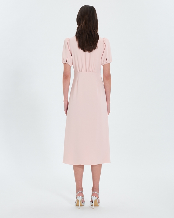 Romarine Dress Nude crepe midi dress ZAPA