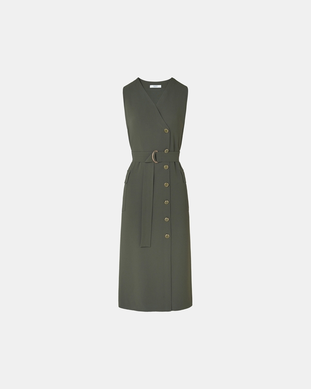 Rumi dress Long khaki crepe dress ZAPA