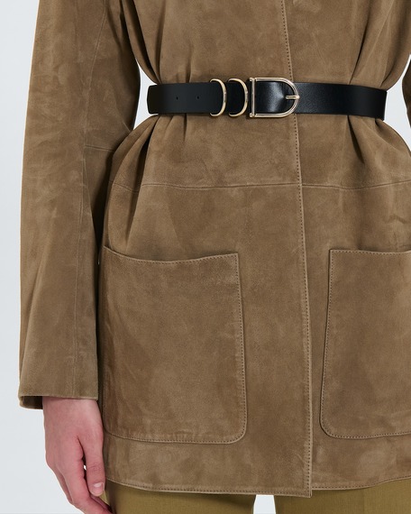 Clelia belt smooth black belt zapa