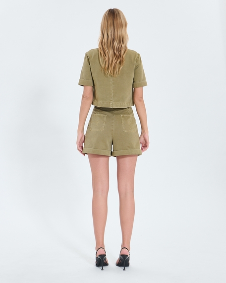 Cyrille shirt straight khaki denim shirt zapa