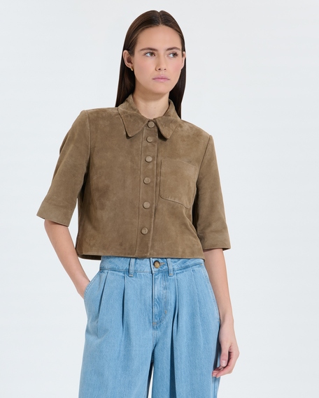 Celina shirt short khaki shirt zapa