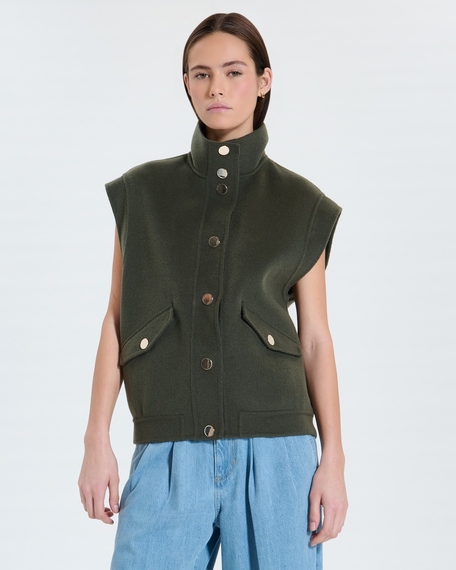 Guo jacket khaki sleeveless jacket zapa