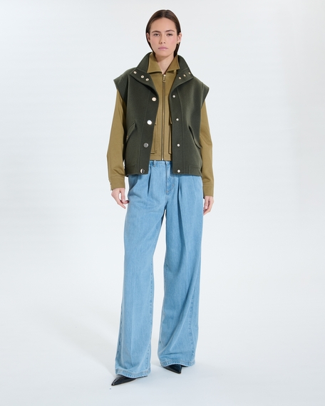 Guo jacket khaki sleeveless jacket zapa