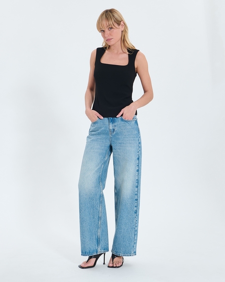 Top thea black fitted top zapa