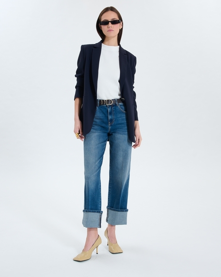 Popus jeans dirty light blue straight jeans zapa