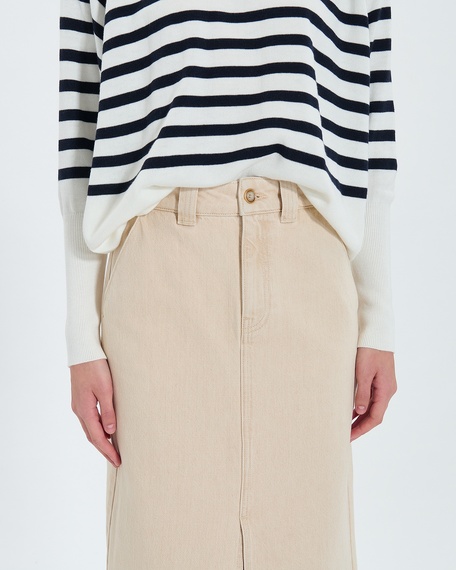 Jude skirt long beige denim skirt zapa
