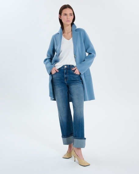 Matila coat mid-length blue coat zapa