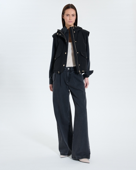 Maeli coat black sleeveless coat zapa