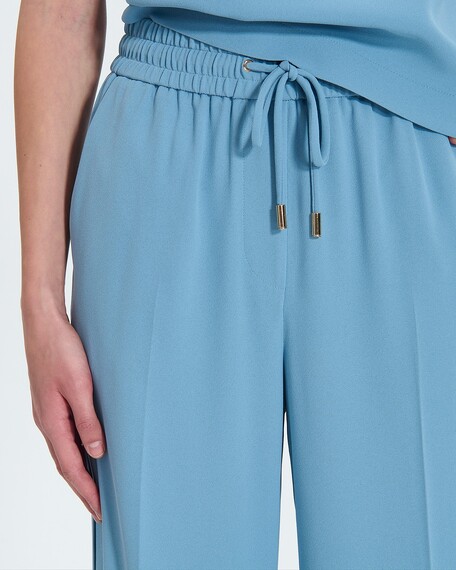 Po&eacute;sie pants hydrangea blue flowing pants zapa