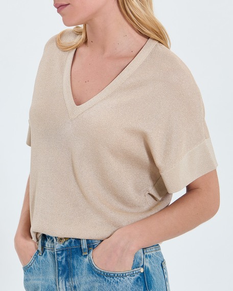Pradel sweater fine glittery champagne sweater zapa