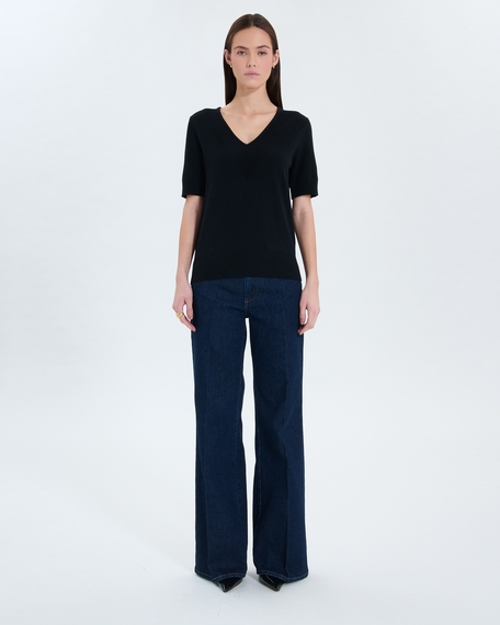 Narvi sweater black short-sleeved sweater zapa