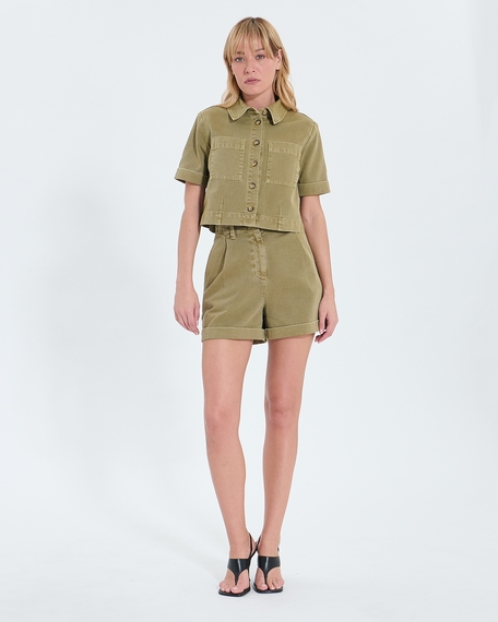 Savanna shorts khaki denim shorts zapa