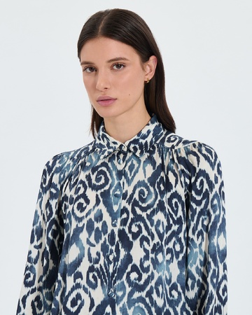 Castille shirt Summer wave print shirt ZAPA