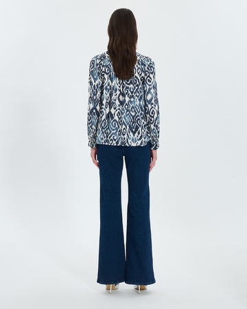 Castille shirt Summer wave print shirt ZAPA