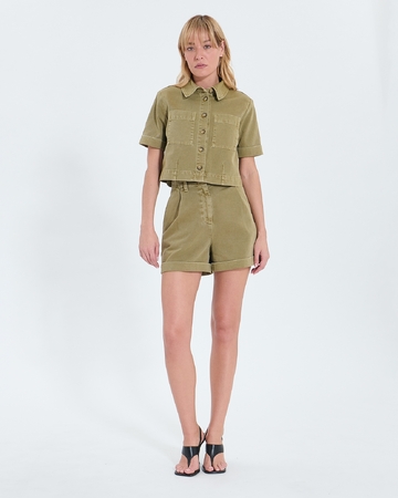 Cyrille shirt Straight khaki denim shirt ZAPA