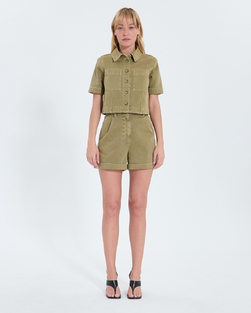 Cyrille shirt Straight khaki denim shirt ZAPA