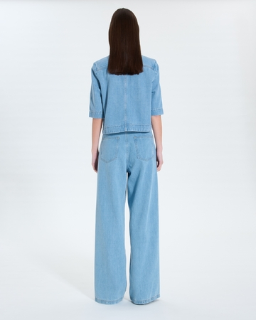 Top Celina Light blue short shirt ZAPA