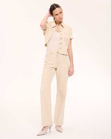 Top Celina Short beige denim shirt ZAPA