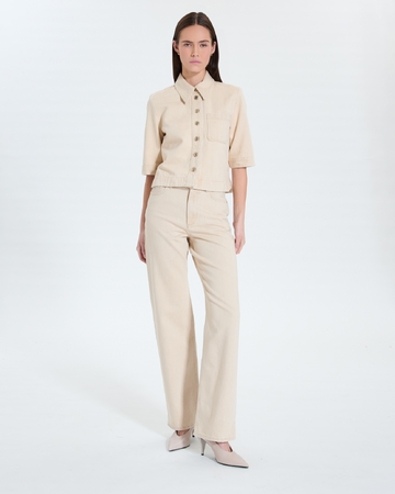 Top Celina Short beige denim shirt ZAPA